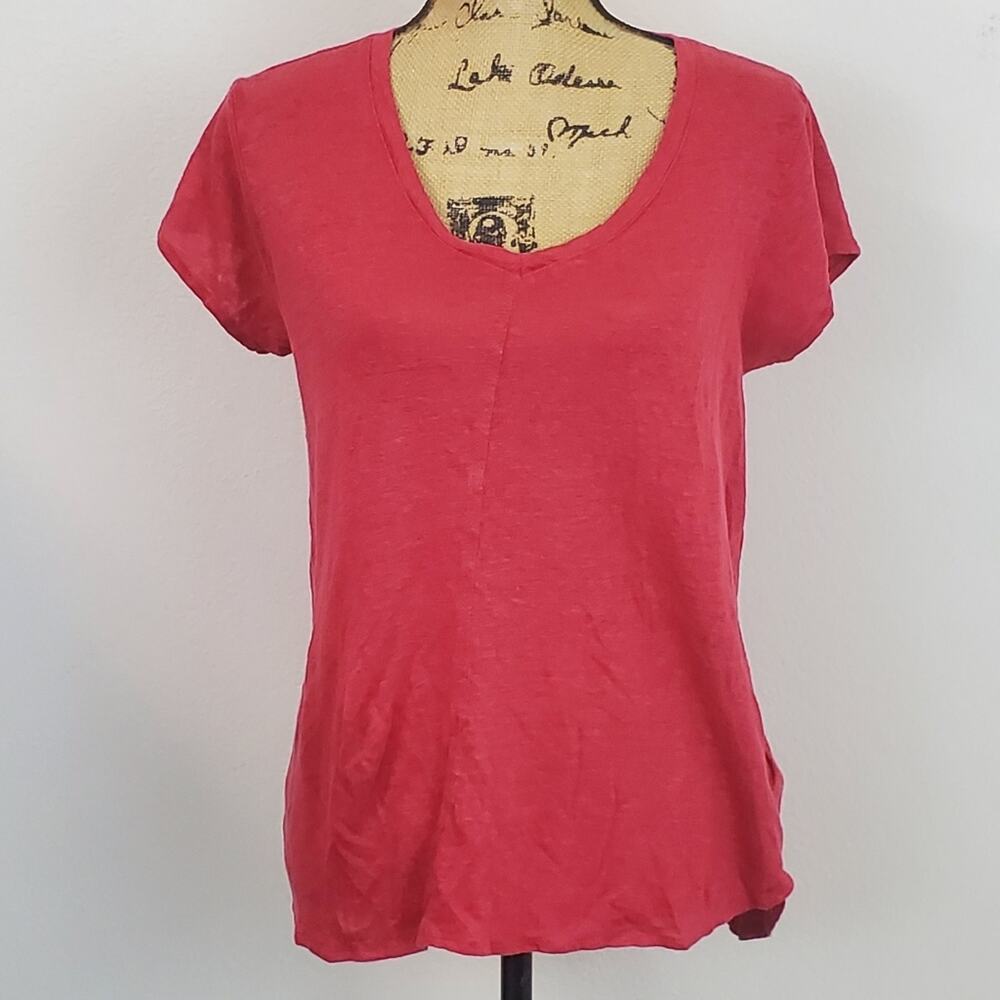 Tahari Linen tee sz L